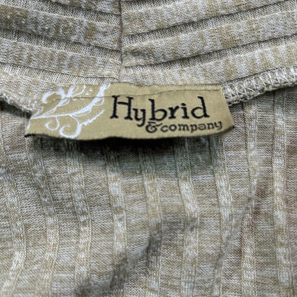 2/$30 Hybrid & Company Cardigan Duster Sweater with Pockets Beige Open Front M - Picture 4 of 7